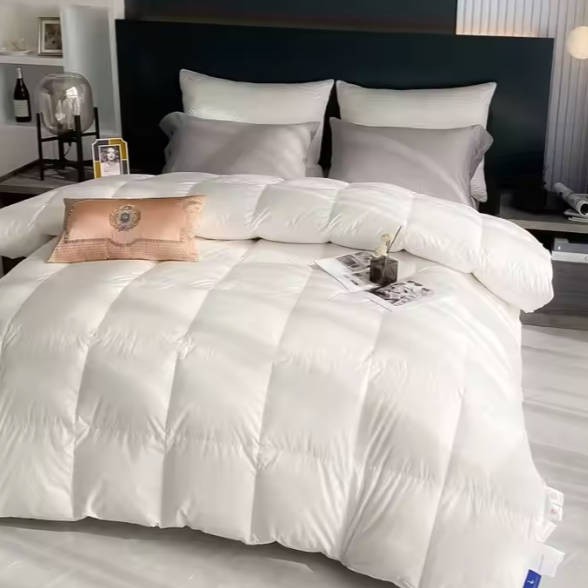 2025 Winter Luxury 100% Cotton White Goose down Duvet Hot-Selling High Quality Fluffy Duvet for Hotel or Home Use