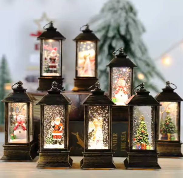 2024 Merry Christmas Home Decorations Navidad Christmas Tree Ornaments Xmas Gifts with New Year Lantern Light Packed in Boxes