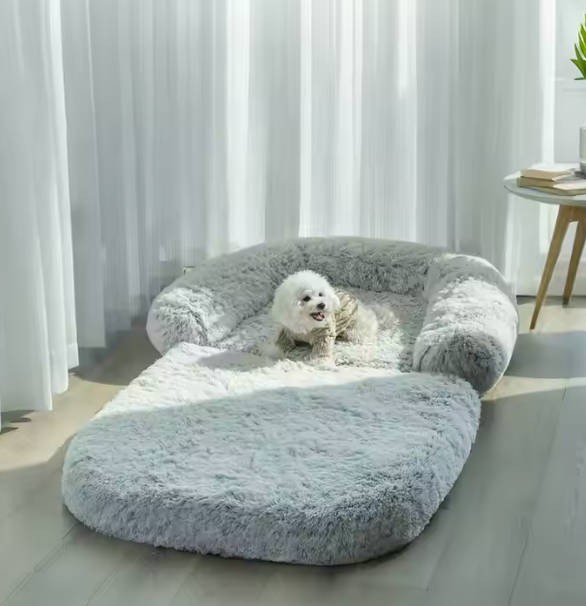 Long Plush Fluffy Human Giant Dog Bed For Humans Jumbo Plus Donut Soft Luxury Human Dog Bed