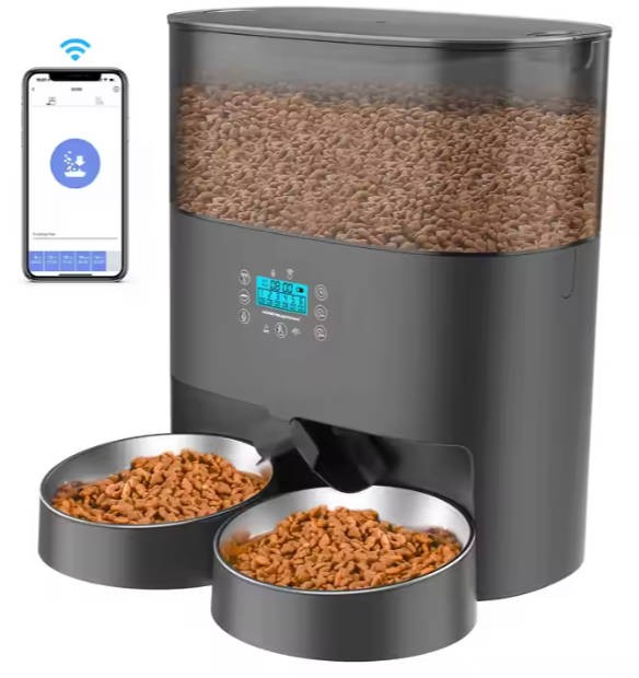 Factory High Quality Pet Smart Feeder With WIFI Two Way Splitter for Cats dogs With Smart life APP Smart pet feeder