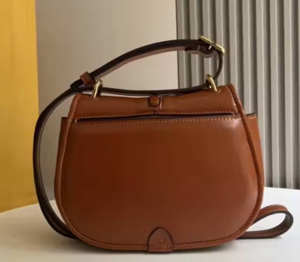Saddle Light Luxury Retro Women's Bag Women's Single Shoulder Cross Body Leather Premium Sense Bag Fashion Everything