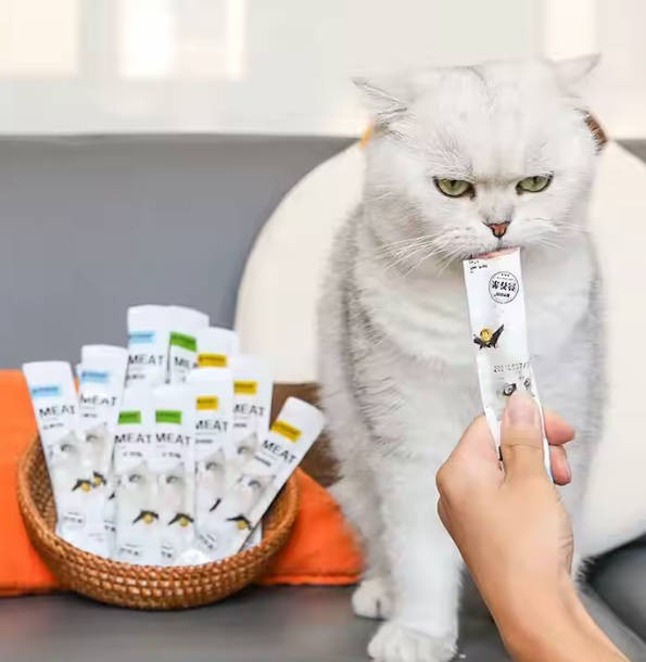 sample order Factory Wholesale Delicious Cat Snacks Nutritious Wet Cat Food Pet Treats Snacks Natural Tuna Chicken Wet Cat Food