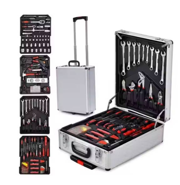 399pcs Cheap spanner set ratcheting combination wrench set mechanic Tools Set In Aluminum Trolley Suitcase