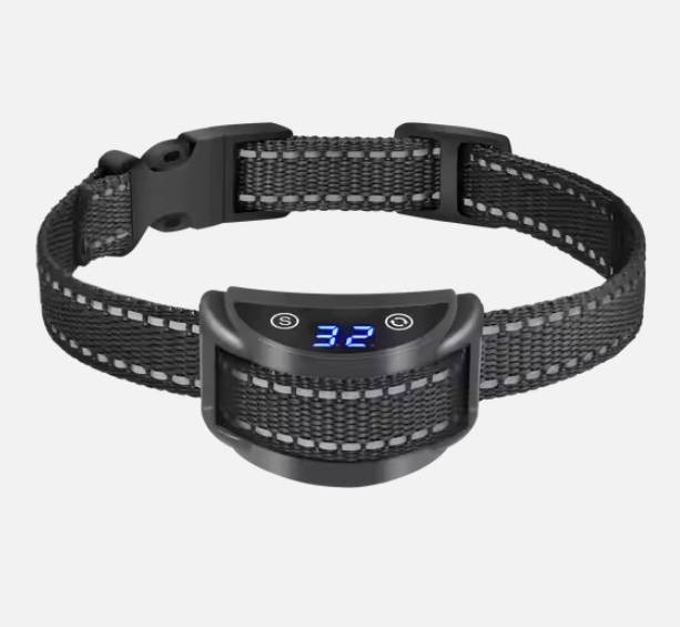 Waterproof Rechargeable Anti-Barking Dog Collar with Screen Portable Bark Control Device