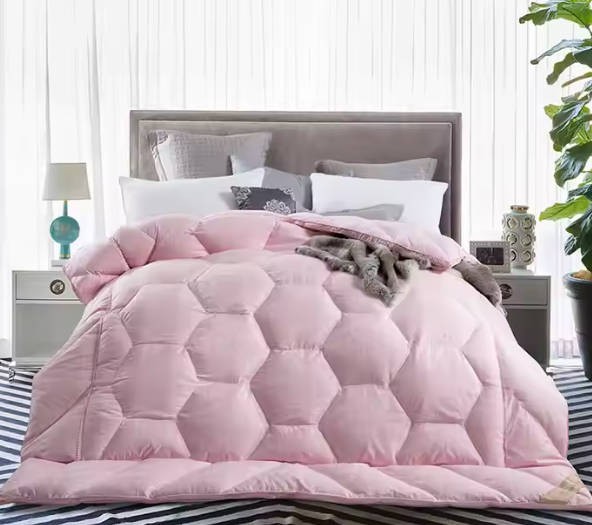 Super Soft Home Bedding White Goose Down Duvet Quilted Quilt King Queen Twin Full Size 100% Cotton Living Room Winter OEM ODM