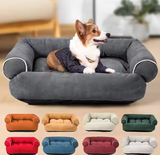 2025 Hot selling pet supplies pet new Soft comfortable sofa pet large dog bed kennel dog cat cushion