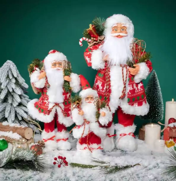 Santa Claus Toys Decoration Size Red Backpack Santa Claus Christmas Products Party Decorations lighted outdoor decorations