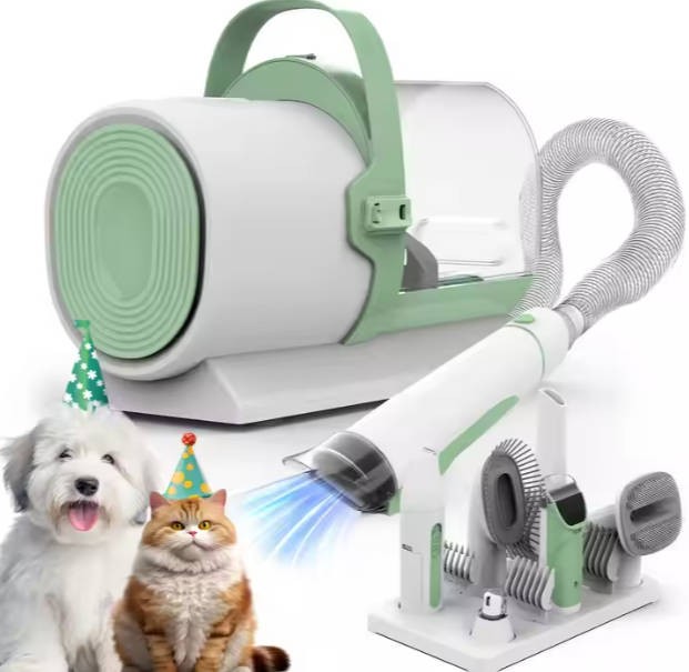 AIRROBO 3 Adjustable Levels Pet Grooming Kit 11000Pa Cleaning Brush Paw Trimmer Electric Nail Grinder Cat Dogs Hair Remover Tool